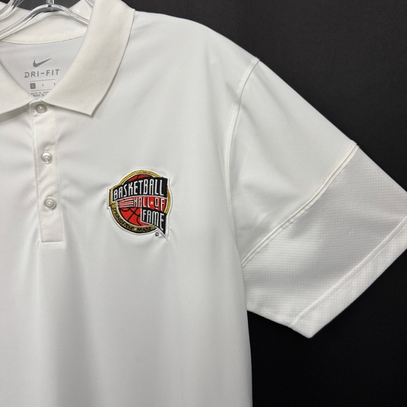 Nike Dri-FIT Basketball Hall of Fame Polo Shirt White Men’s Large - Picture 2 of 8